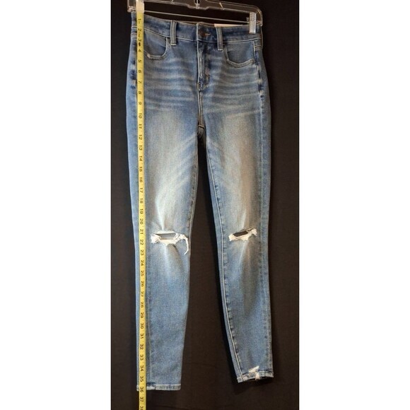 American Eagle -Dream Blue The Dream Jean High Rise Jegging Size 0 Short 25W NWT - Picture 3 of 16